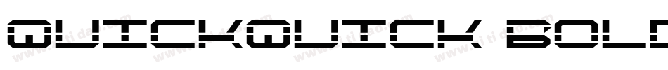 QuickQuick Bold字体转换